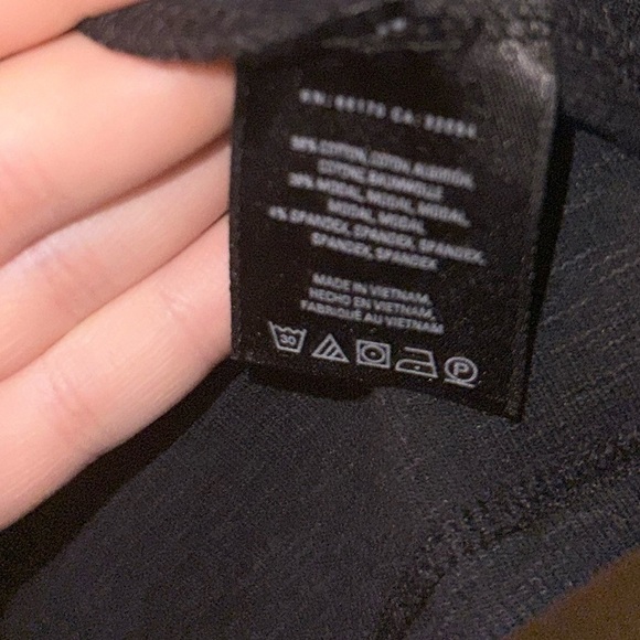 Deletta women’s black lace up front black blouse S contemporary boho - Picture 4 of 6